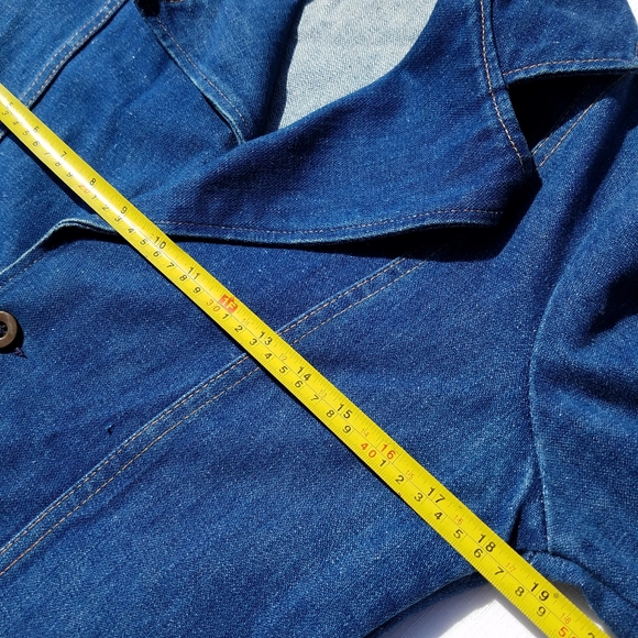 VTG 70's Wrangler Cotton Blue Denim Jacket - Picture 7 of 10